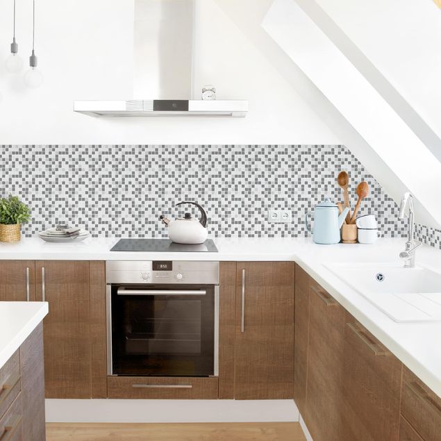 Salpicadero cocina adhesivo efecto teja Mosaic Tiles Gray
