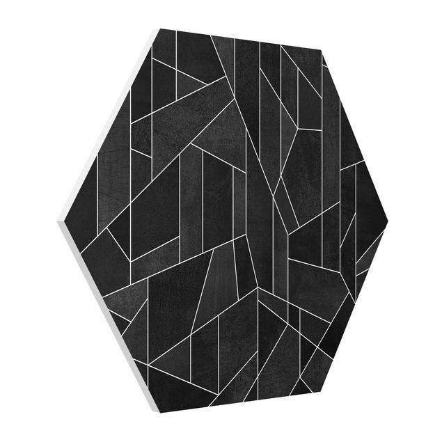 Cuadros abstractos modernos Black And White Geometric Watercolour