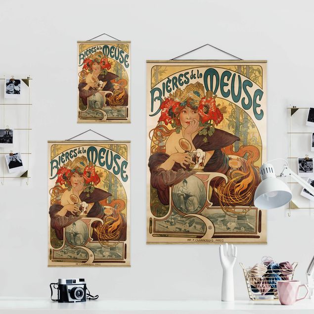 Cuadros famosos Alfons Mucha - Poster For La Meuse Beer