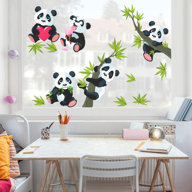 Decoración habitación infantil Panda Bear Set Heart