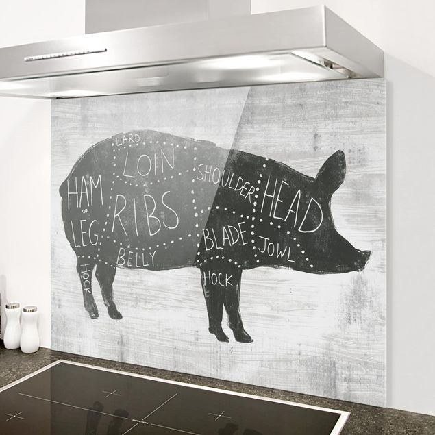 Decoración cocina Butcher Board - Pig