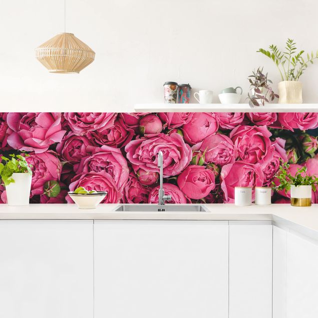Salpicaderos de cocina flores Pink Peonies