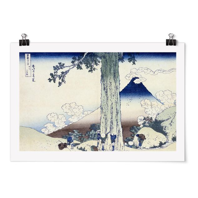 Cuadros de montañas Katsushika Hokusai - Mishima Pass In Kai Province