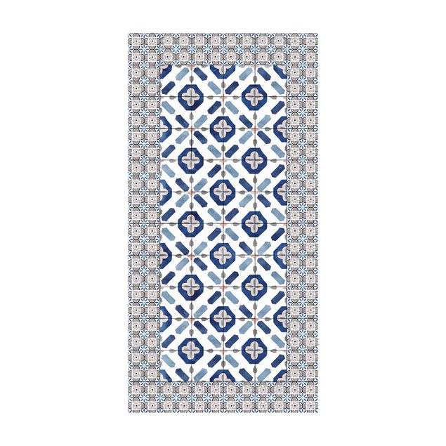 Alfombras modernas Moroccan Tiles Flower Window With Tile Frame