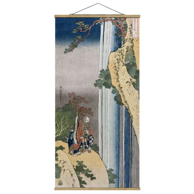Cuadros de paisajes de montañas Katsushika Hokusai - The Poet Rihaku