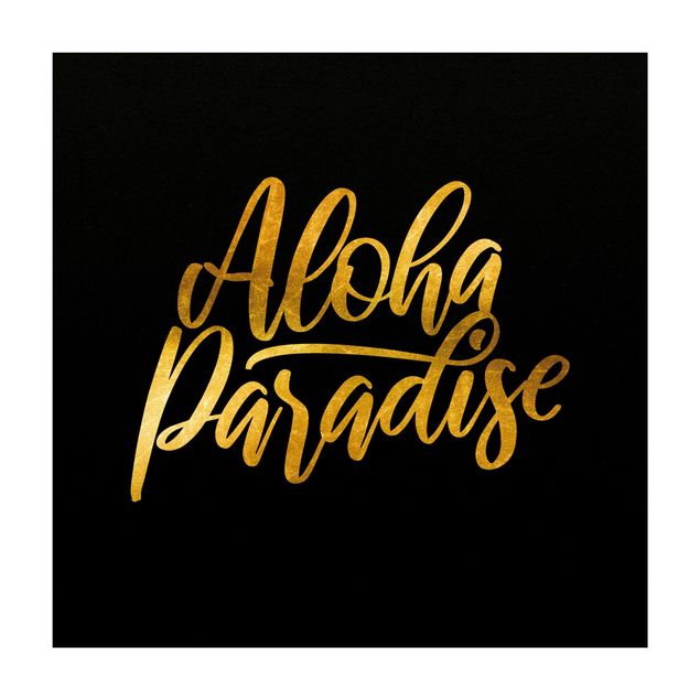 Alfombra dorado Gold - Aloha Paradise On Black