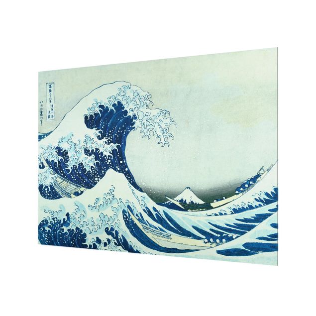 Salpicadero cocina cristal Katsushika Hokusai - The Great Wave At Kanagawa