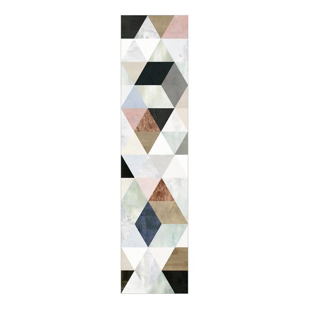 Paneles japoneses patrones Watercolour Mosaic With Triangles I