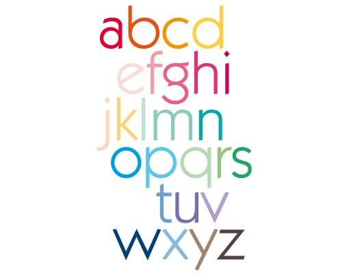 Vinilos para cristales frases Rainbow Alphabet