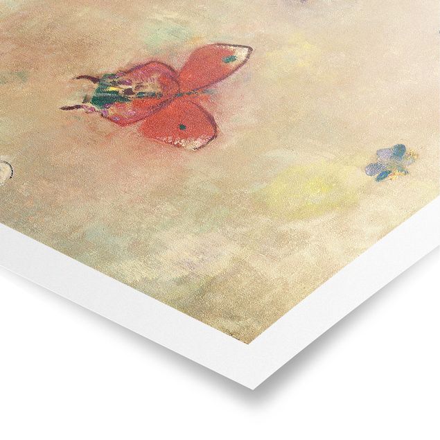 Póster cuadros famosos Odilon Redon - Colourful Butterflies