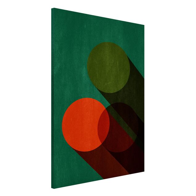 Decoración cocina Abstract Shapes - Circles In Green And Red