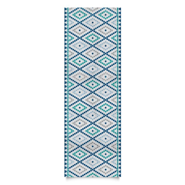 Láminas adhesivas en turquesa Moroccan Tile Pattern Turquoise Blue