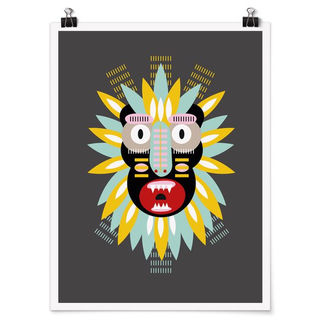 Reproducciónes de cuadros Collage Ethnic Mask - King Kong