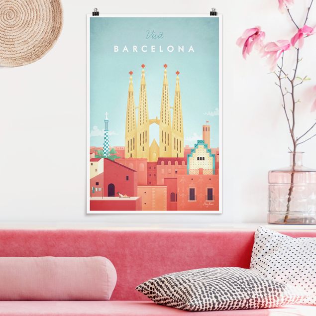 Decoración cocina Travel Poster - Barcelona