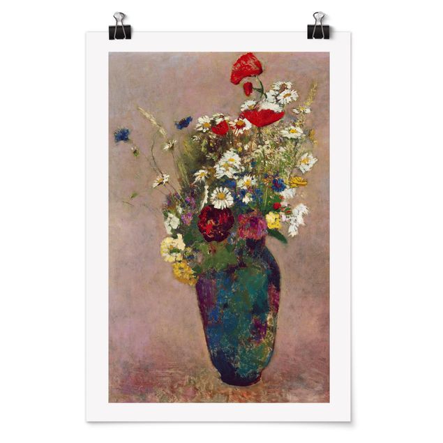 Estilos artísticos Odilon Redon - Flower Vase with Poppies