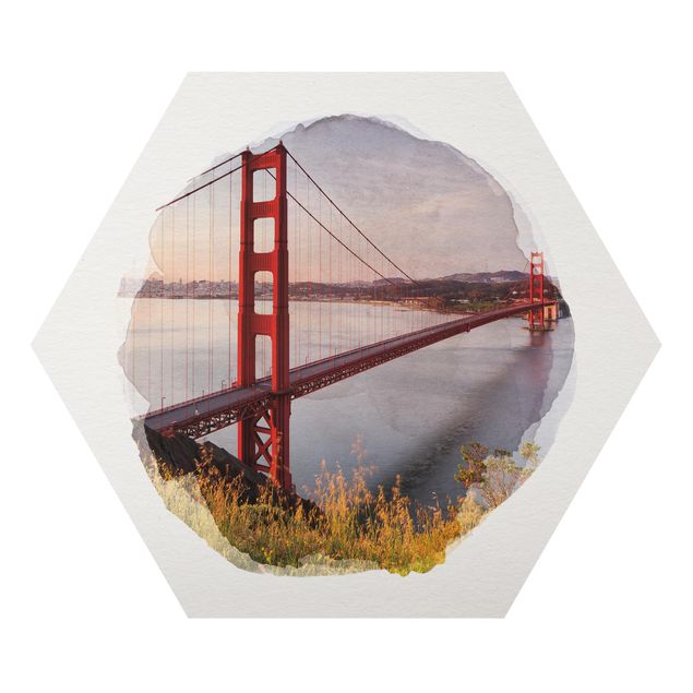 Cuadros Mirau WaterColours - Golden Gate Bridge In San Francisco