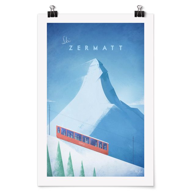 Cuadros de paisajes naturales  Travel Poster - Zermatt