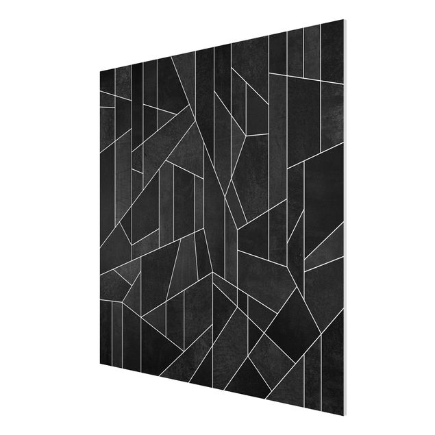 Cuadros de patrones Black And White Geometric Watercolour