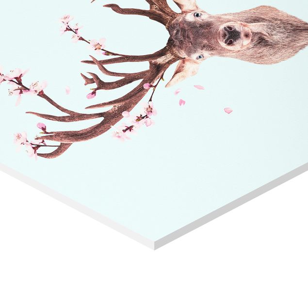Cuadros decorativos Deer With Cherry Blossoms