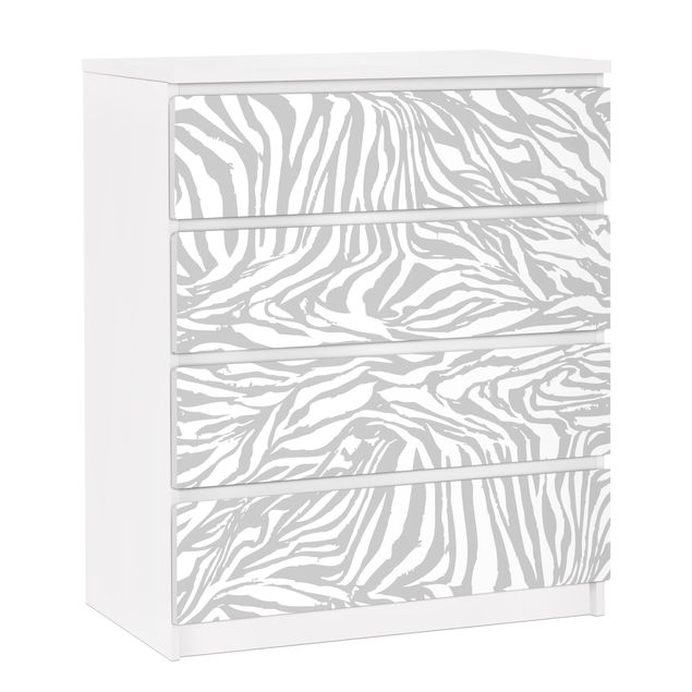 Decoración en la cocina Zebra Design Light Grey Stripe Pattern