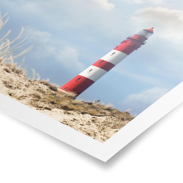 Póster de paisajes Lighthouse Between Dunes