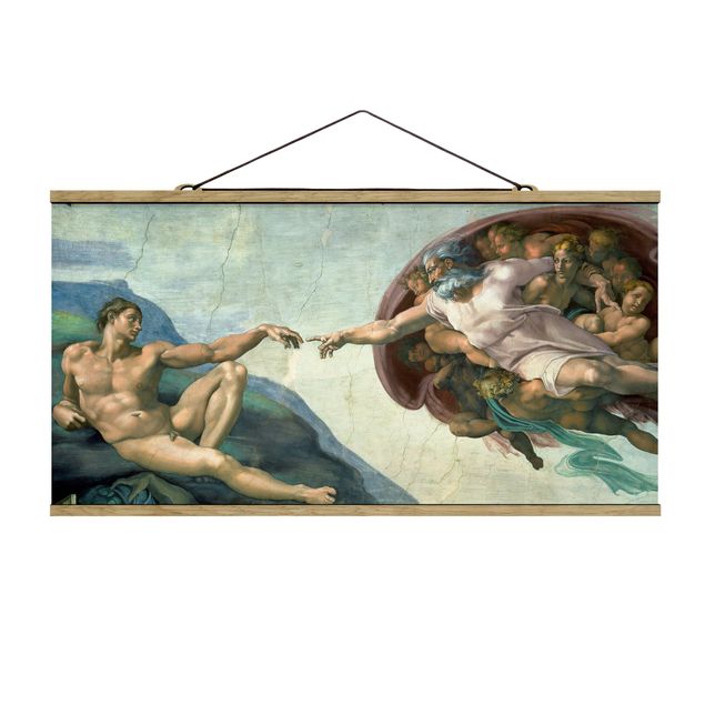 Reproducciónes de cuadros Michelangelo - The Sistine Chapel: The Creation Of Adam
