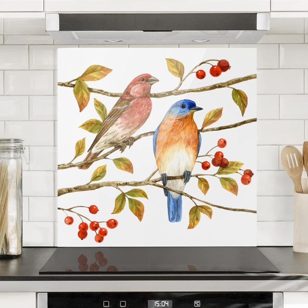 Decoración en la cocina Birds And Berries - Bluebird