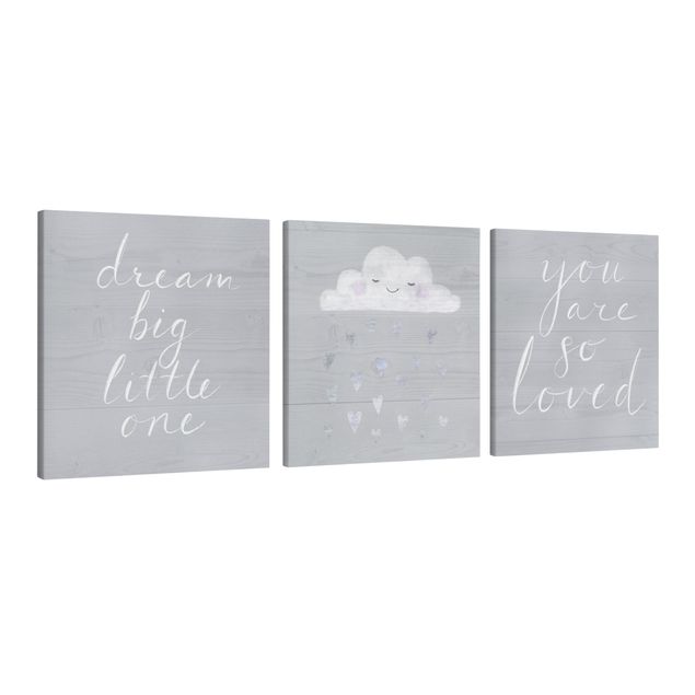 Cuadros frases Cloud With Sayings Gray Set I