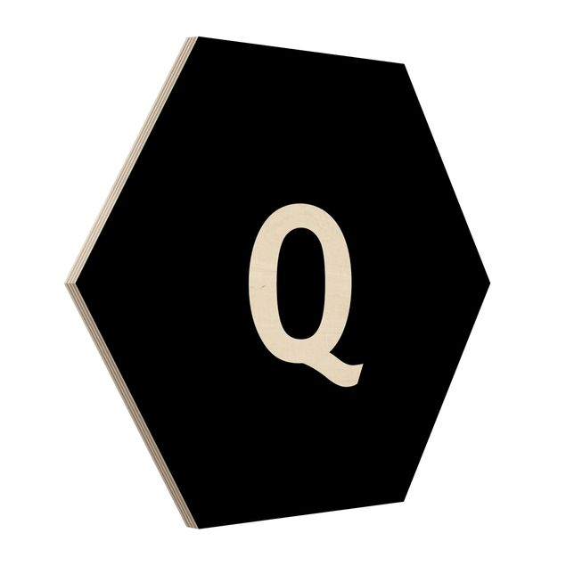 cuadros hexagonales Letter Black Q