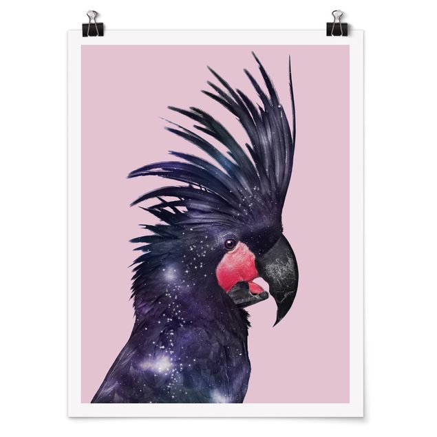 Póster animales Cockatoo With Galaxy