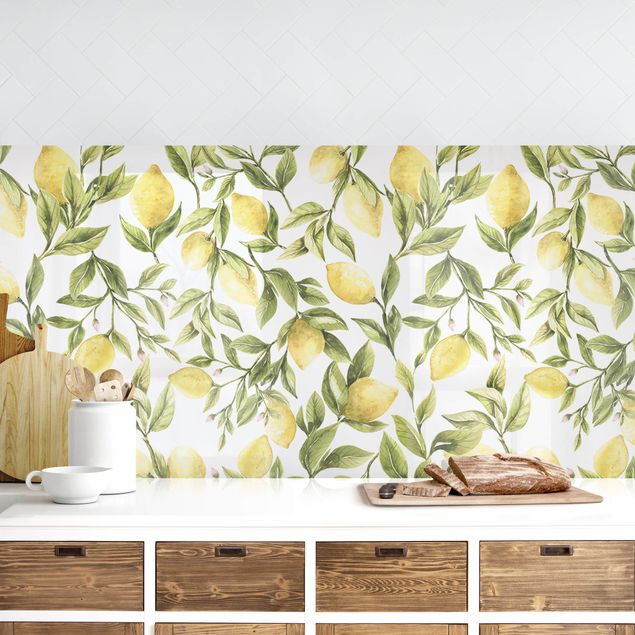Decoración cocina Fruity Lemons With Leaves