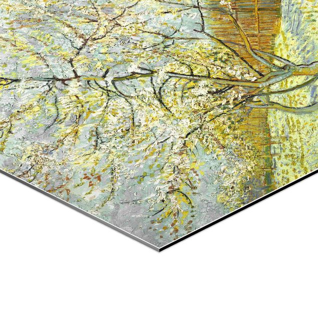 Cuadros de paisajes naturales  Vincent van Gogh - Flowering Peach Tree