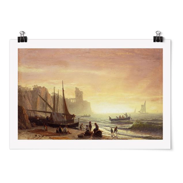 Reproducciones de cuadros Albert Bierstadt - The Fishing Fleet