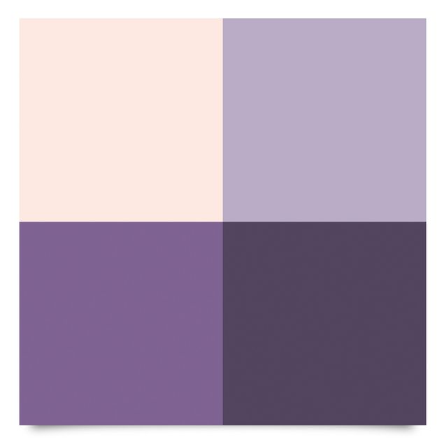 papel-adhesivo-para-muebles 3 Violet Squares Flower Colours & Light Contrast Colours