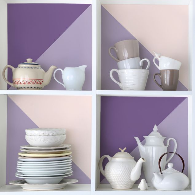 Decoración en la cocina 3 Violet Stripes Flower Colours & Light Contrast Colours