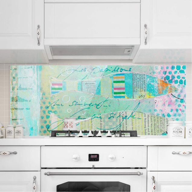 Decoración en la cocina Colorful Collage - Fish And Points