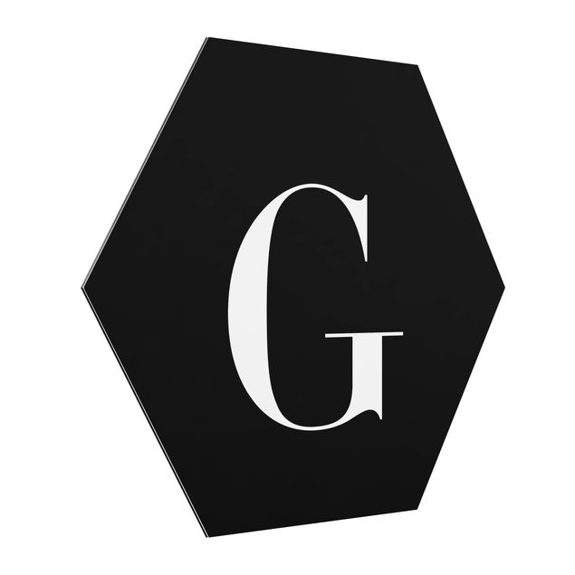 Cuadros modernos y elegantes Letter Serif Black G