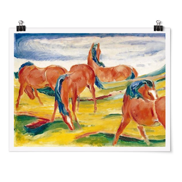 Reproducciones de cuadros Franz Marc - Grazing Horses