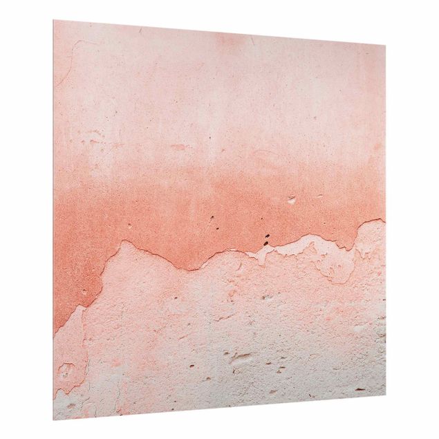 Salpicadero cocina cristal Pink Concrete In Shabby Look