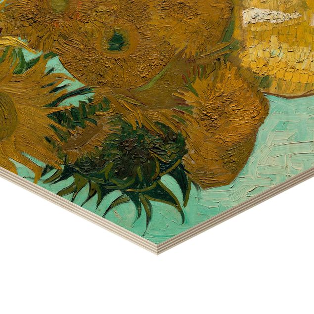 Cuadros de madera flores Vincent van Gogh - Sunflowers