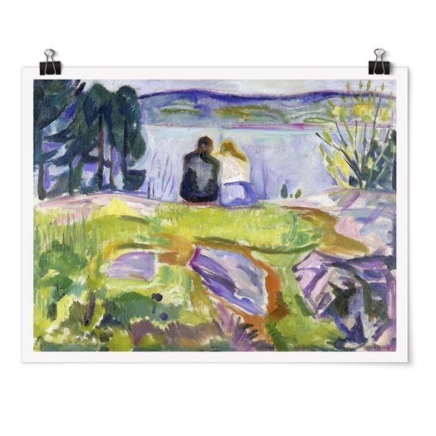 Láminas cuadros famosos Edvard Munch - Spring (Love Couple On The Shore)