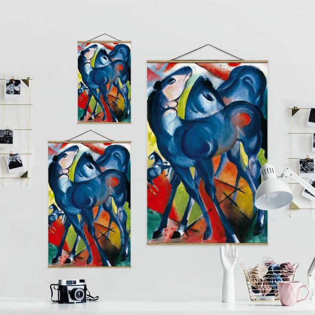Cuadros abstractos modernos Franz Marc - The Blue Foals