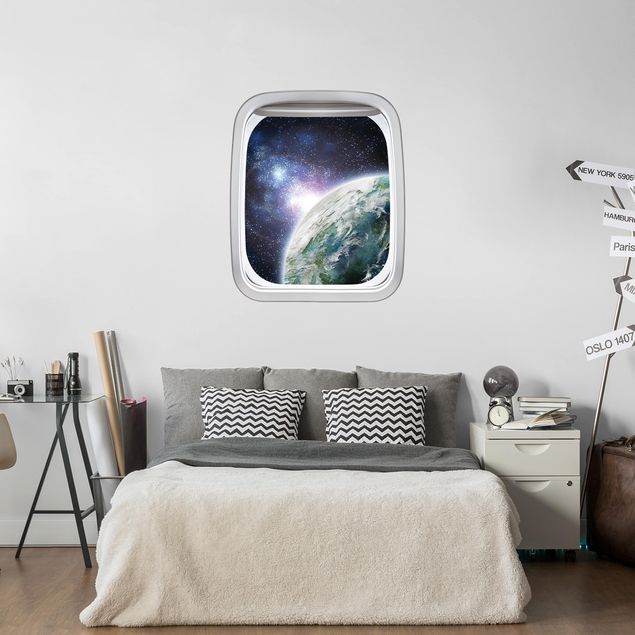 Decoración habitación infantil Aircraft Window Galaxy Light