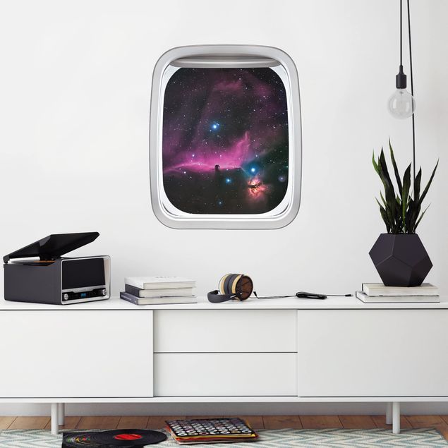 Decoración habitación infantil Aircraft Window Orion Nebula