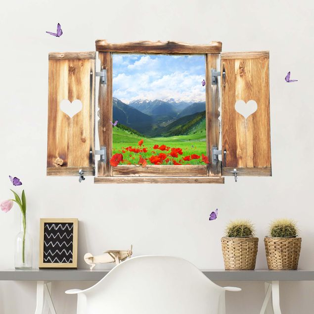 Decoración cocina Window With Heart Alpine Meadow
