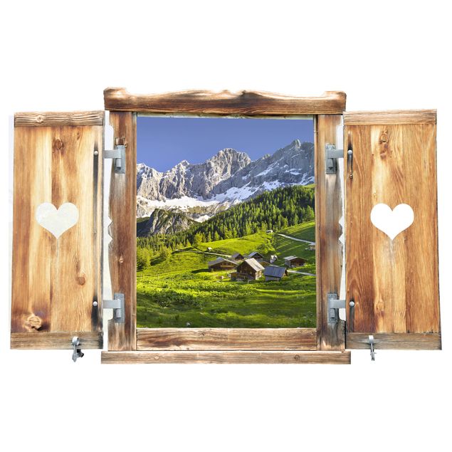 Cuadros Mirau Window With Heart Styria Alpine Meadow