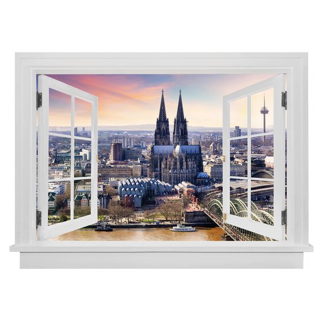 Decoración en la cocina Open Window Cologne Skyline With Duomo