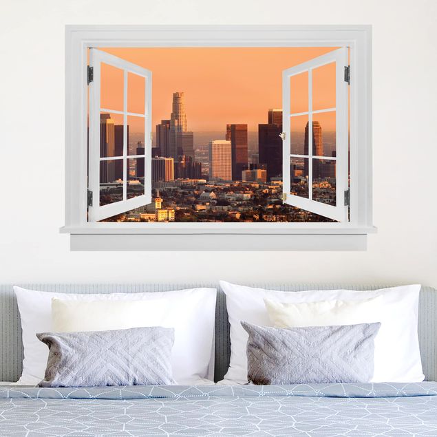 Vinilos de ciudades para pared Open Window Skyline Of Los Angeles