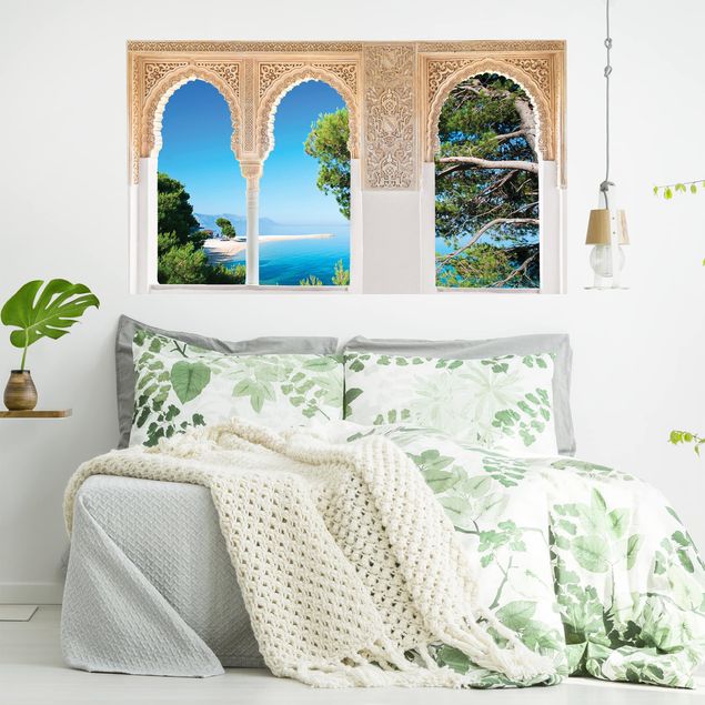 Vinilos de pared islas Decorated Window Hidden Paradise
