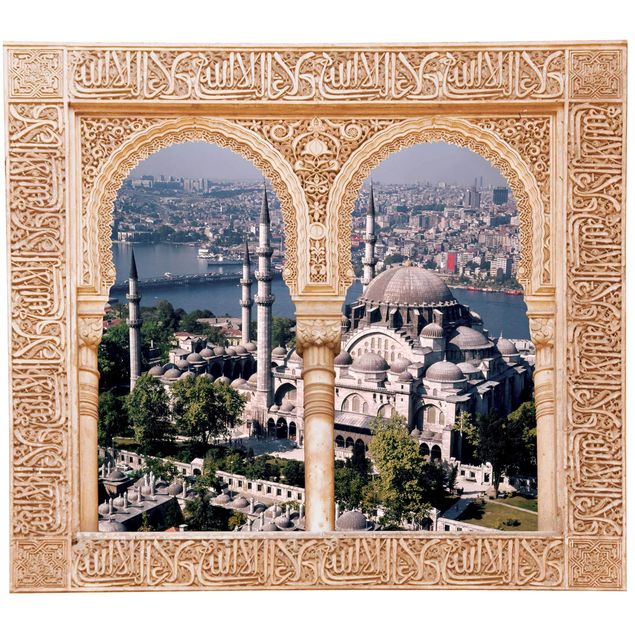 Vinilos imitación piedra Decorated Window Mosque Istanbul